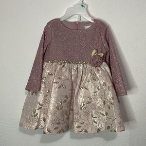 Baby Girl Sparkly Long Sleeve Dress
